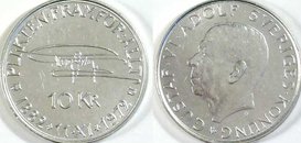 Silvermynt 10 kr 1972, Konungens 90-årsdag.